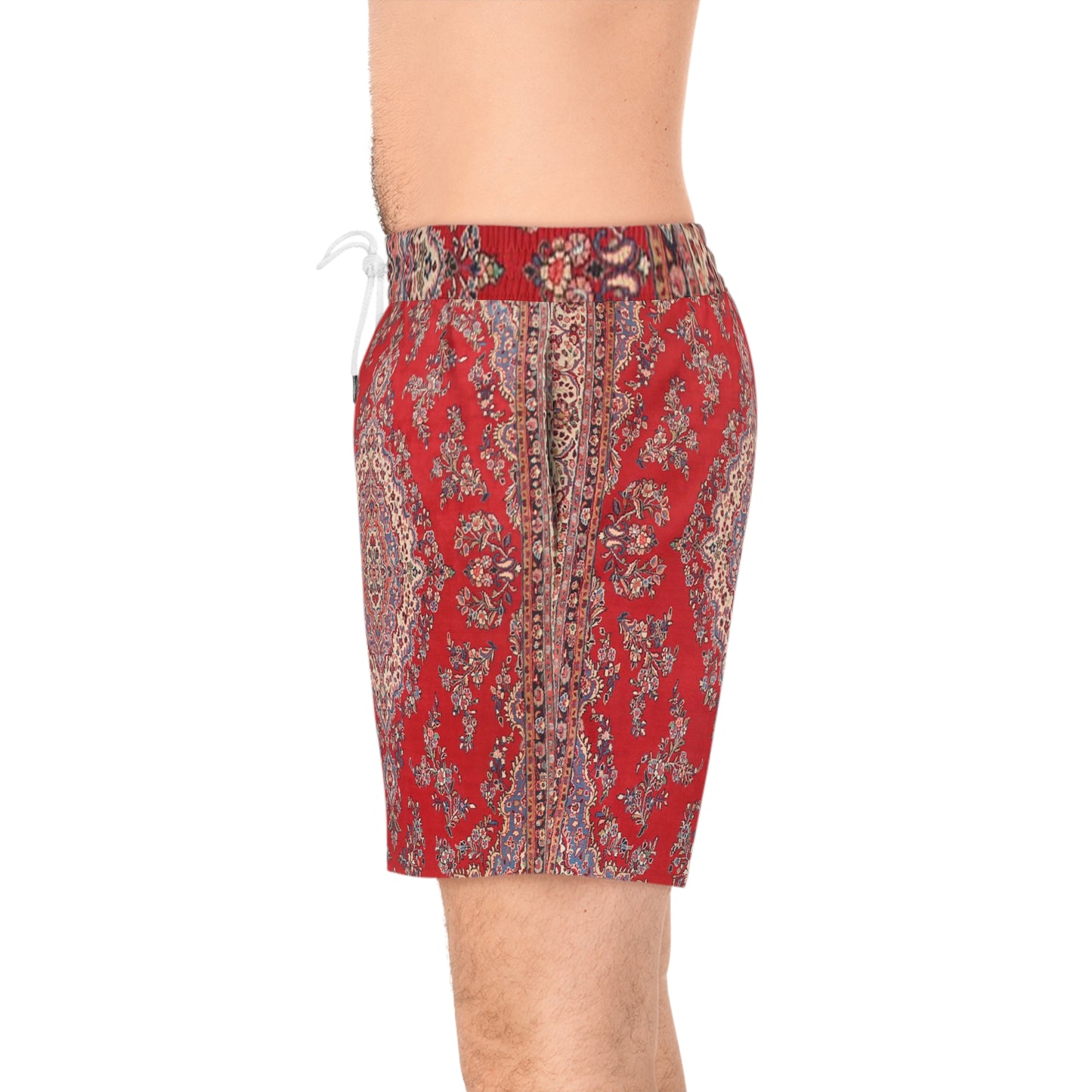 Red Persian Rug Men's Mid-Length Swim Shorts (AOP)