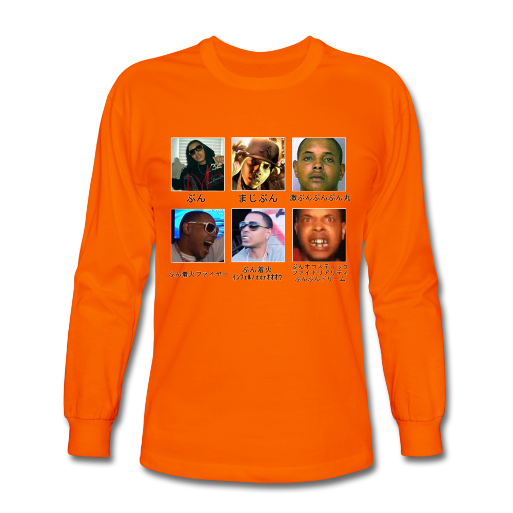 OJ Da Juiceman the most vibrant and life giving long sleeve shirt youve ever laid eyes upon - orange